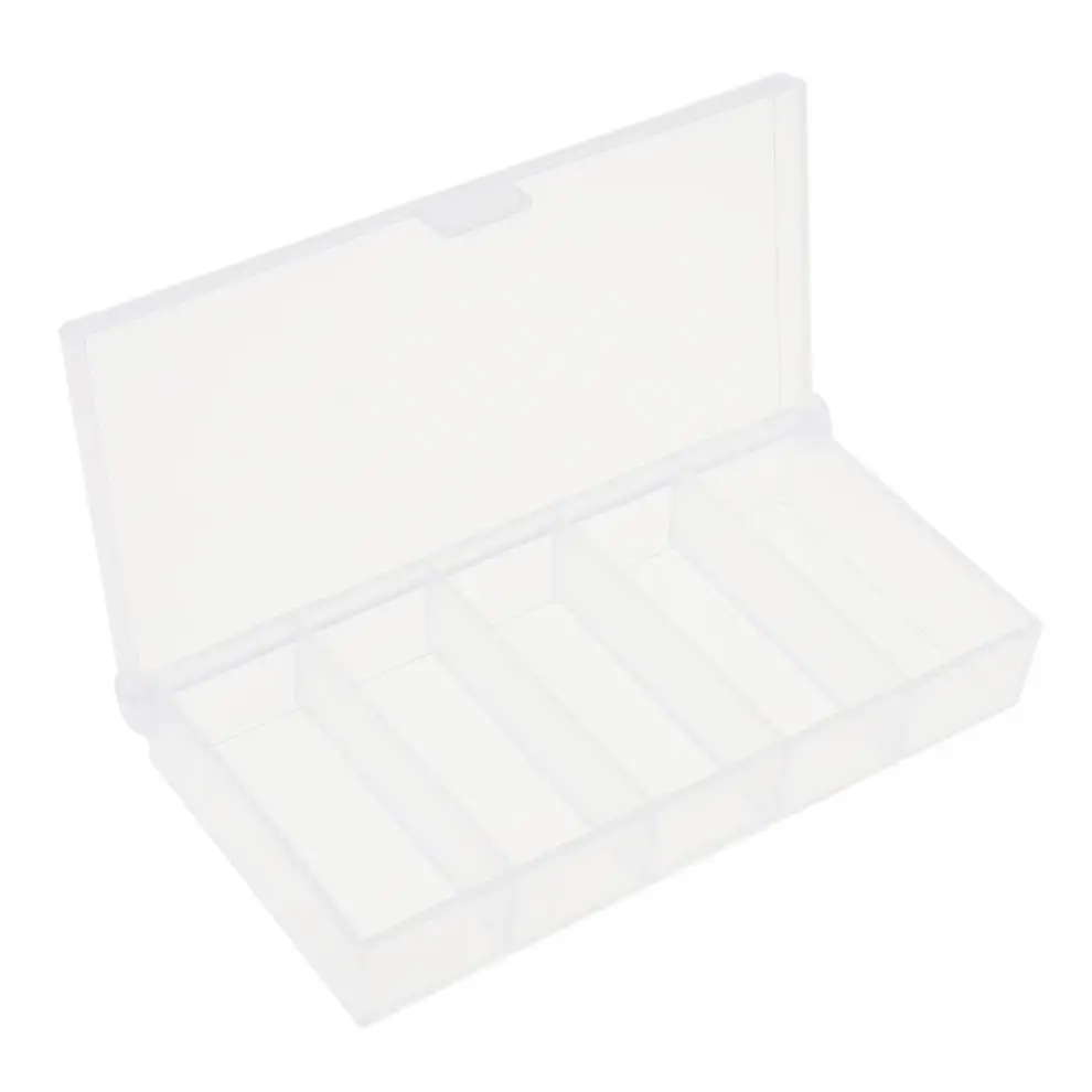 Прозрачная пластиковая коробка для рыболовных снастей с 5 сетками приманки