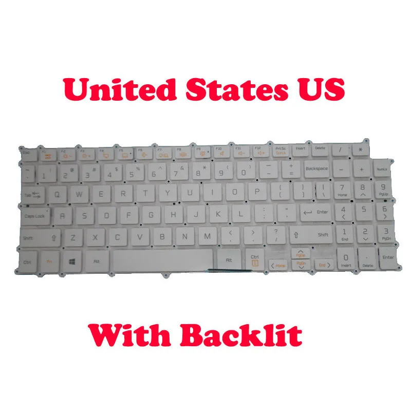 Клавиатура для ноутбука с подсветкой США Великобритании SP JP LG 13Z980 13Z980-B 13Z980-G 13Z980-M