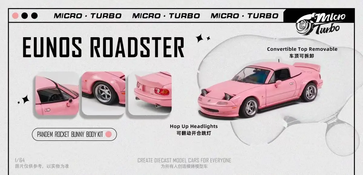 

*Pre-order* MicroTurbo MT 1:64 MX5 RB wide body Pink limited 999 Model Car