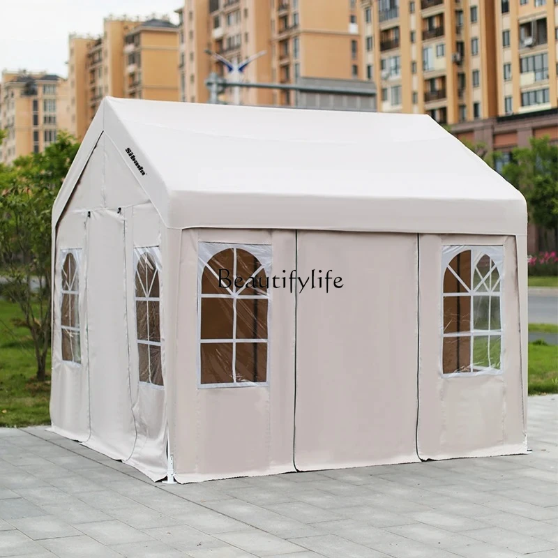 Фото Tenda da sole per esterni , riparo antipioggia, isolamento per ombrellone a quattro gambe addensato №4