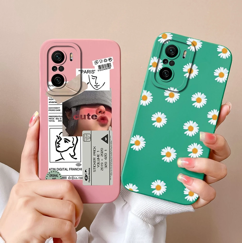 Чехол для Xiaomi Redmi K40 Pro Новый Матовый жидкий силиконовый чехол RedmiK40 K 40 милые