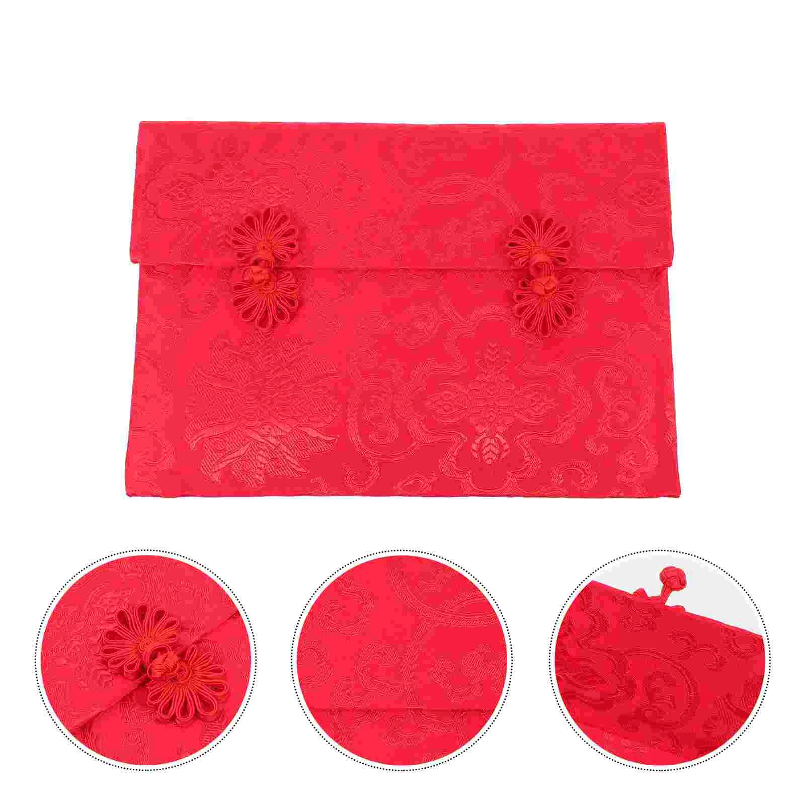 

1Pc Chinese Style Red Envelope Spring Festival Money Pocket Cloth Red Packet