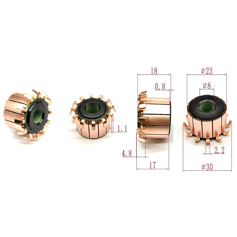 8x23x17 мм 12p медные стержни генератора коммутатор электродвигателя медный на