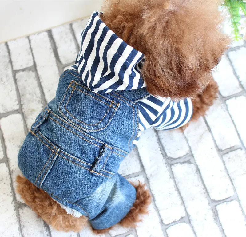 

Pet Clothes Spring and Summer Dog Four-legged Cowboy Hoodie Teddy Bear French Bulldog Small and Medium Dog Clothes Pet Supplies
