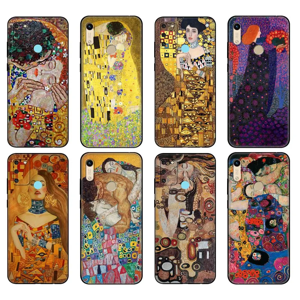 

Black tpu Case For Honor 8a Prime 8s 9 10X Lite 9A 9C 9X Premium Pro 9S Case Cover Gustav Klimt
