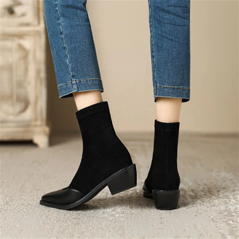 Женские резиновые сапоги зимняя обувь осенняя женские на платформе дождевик до