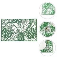 2pcs placemats creative hollow out reusable decorative leaf placemats for bar home