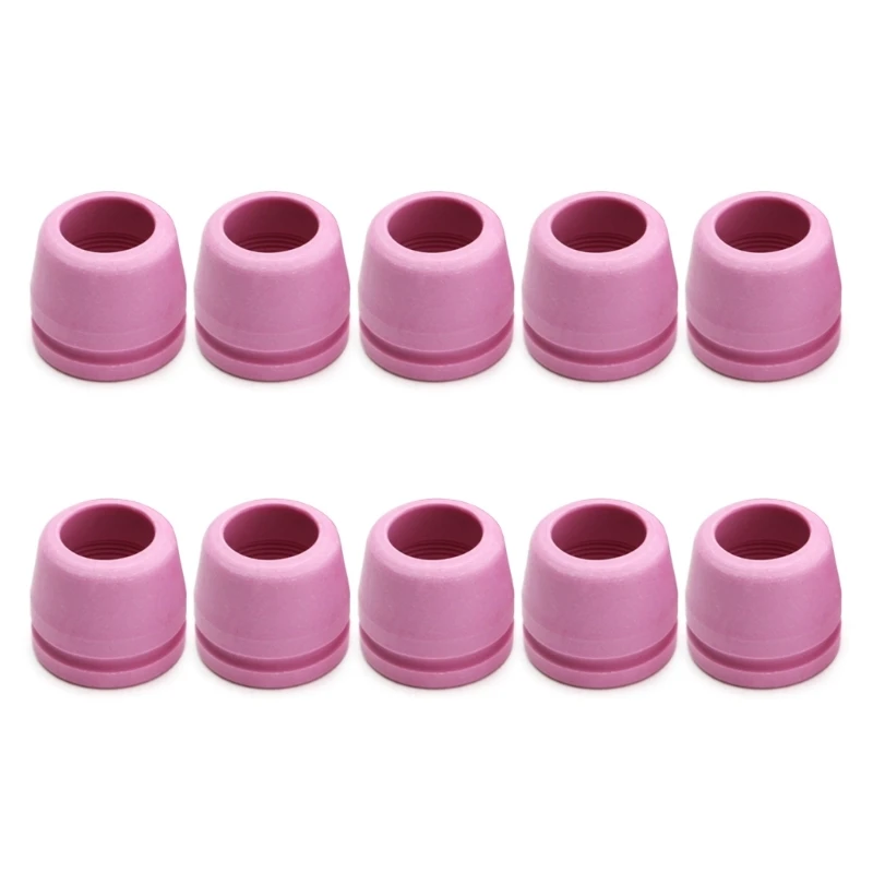 

10Pieces SG-55 AG-60 Plasma Shroud Shielding Ceramic Cups Fit for SG55 AG-60 WSD-60 Plasma Cutters Torch Nozzle Replace