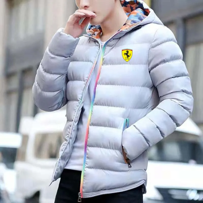 New fashion men's autumn and winter hooded down jacket men's warm jacket casual fashion men's down jacket
