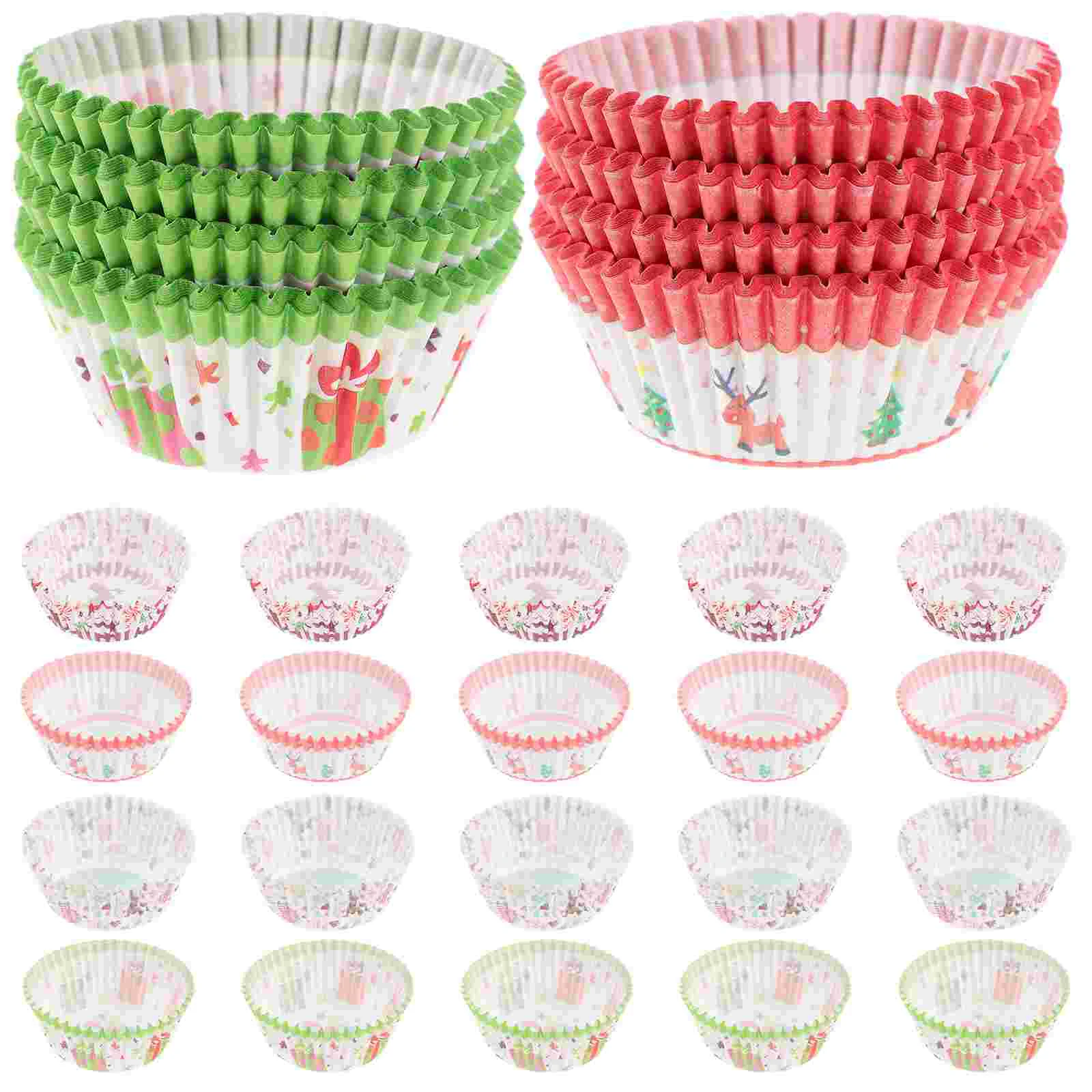 

400 Pcs Muffin Liners Muffins Baking Cupcake Paper Small High Temperature Resistance Colored
