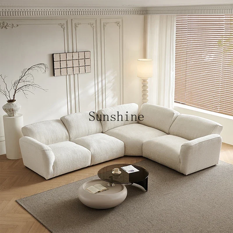 Французский кремовый уголок принцессы комбинированный диван Chenier Down бежевая