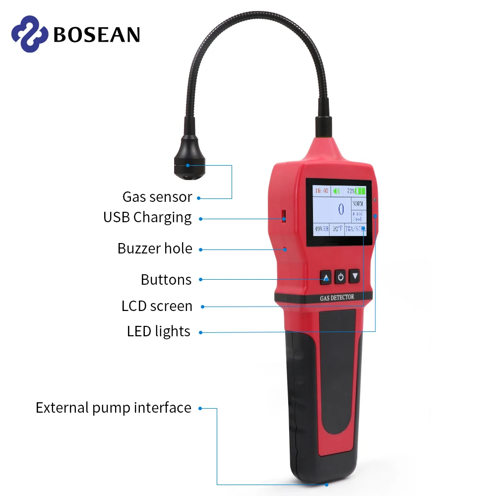 

Bosean Gas company bh-90e portable ex gas leak detector with battery