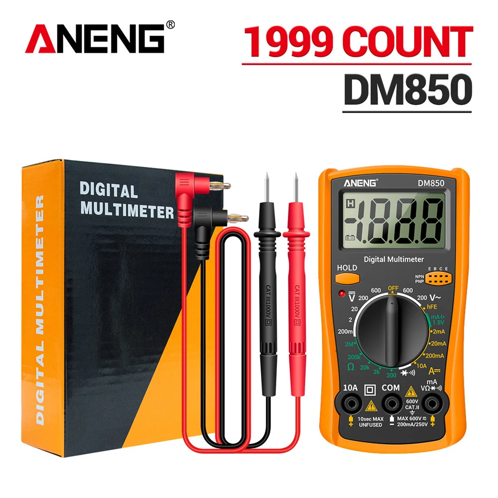 Цифровой мультиметр ANENG DM850 с ЖК-дисплеем 1999 отсчетов | Дом и сад