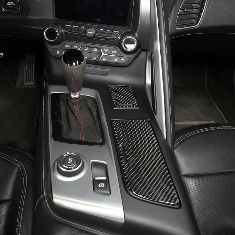 

Автомобильный мягкий держатель стакана из углеродного волокна с центральным контролем, наклейка на панель, Обложка, наклейка s для Chevrolet Corvette C7 2014-2019