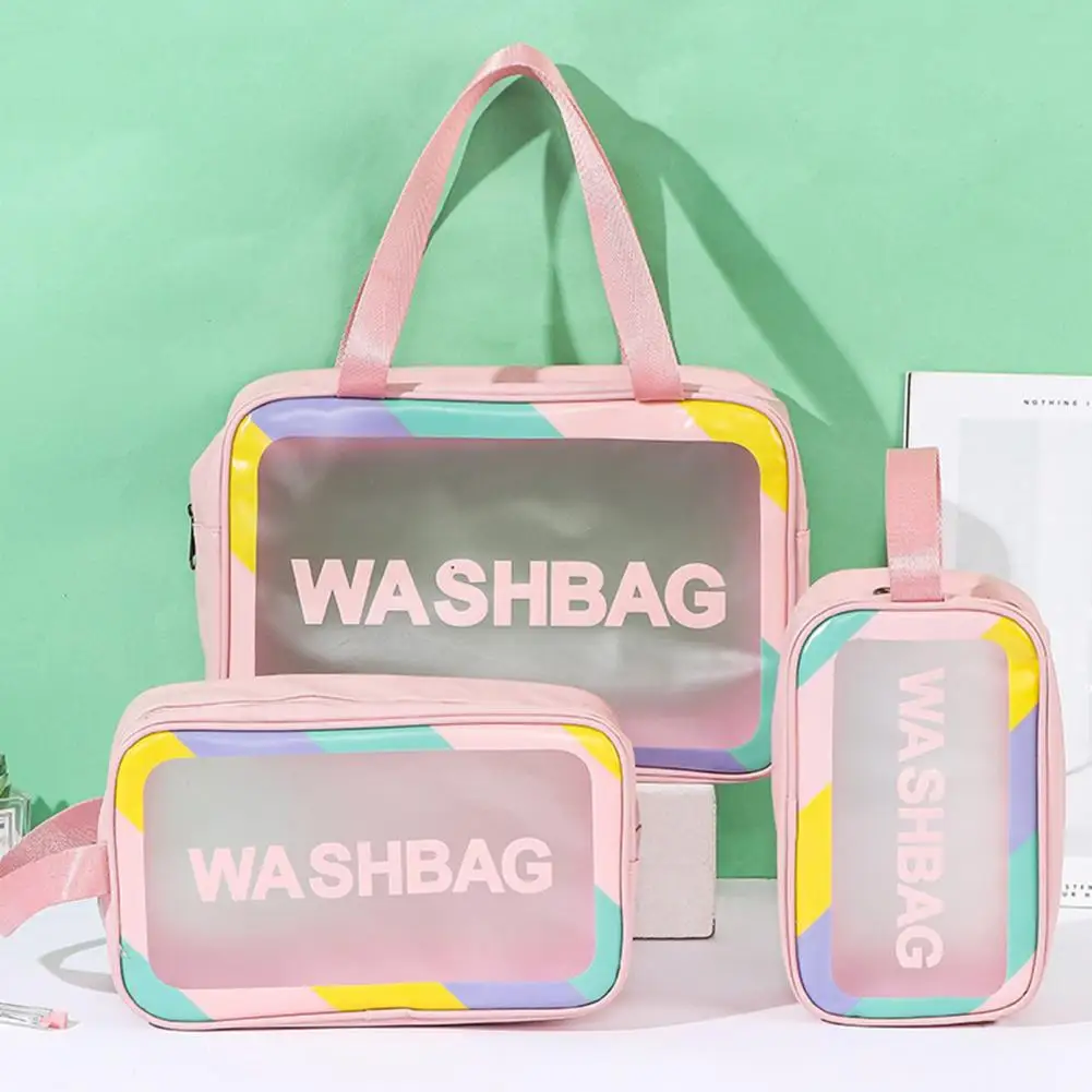 

Modern Makeup Bag Strong Load Bearing Stitching Girls Portable Beach Toiletries Bag Storage Bag Toiletries Bag