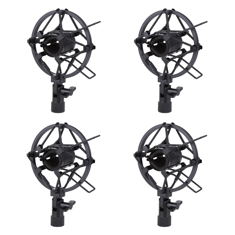 

4X Miniphone Shock Mount 25MM For 23MM-27MM Diameter Condenser Mic Black