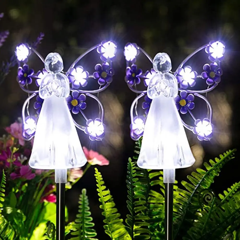 

Lawn Lamp Creative Angel Pile LED Solar Light Waterproof Automatic ON/OFF Garden Stake Eternal Lights Garden Landscape Decor