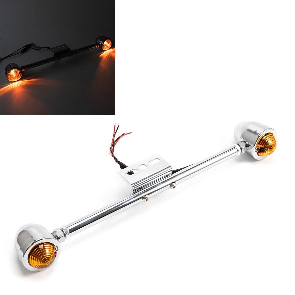 

Хромированная передняя или задняя светодиодная панель указателя поворота для мотоциклов и гонок для Cruiser Touring Chopper Cafe Custom