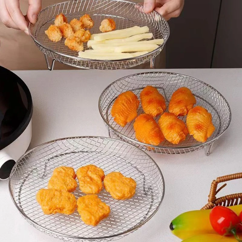 3-уровневая стойка для фритюрницы Штабелируемая подставка гриля из нержавеющей