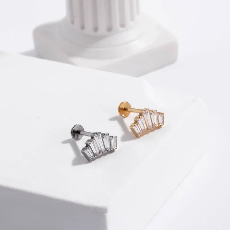 1 шт. серьги-гвоздики для губ гвоздики ушей G23 титановые серьги из нержавеющей