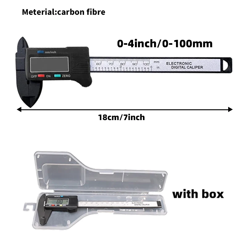 

AMR Профессиональный Металлический Штангенциркуль Цифровой Глубиномер Электронная Линейка Измерительный Инструмент 0-300 Мм Н...