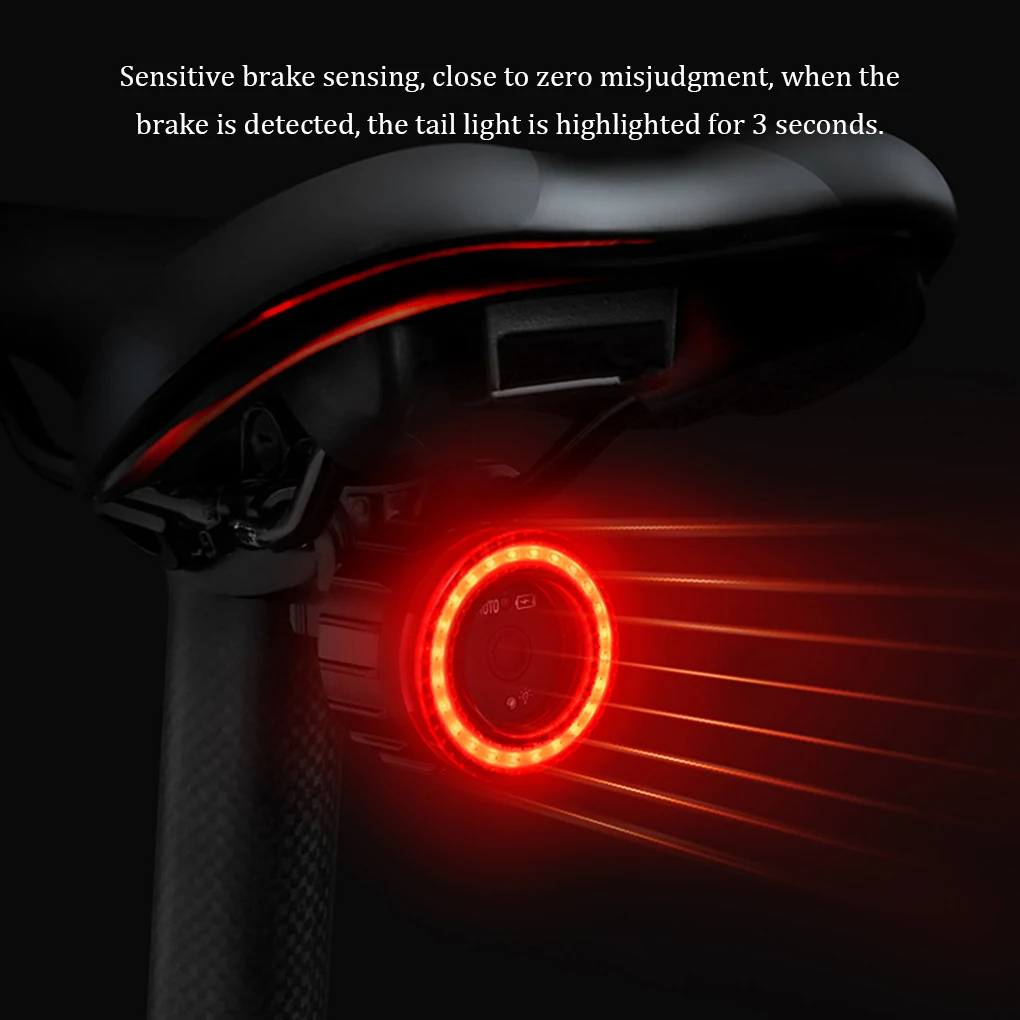 

Велосипедный умный задний фонарь с USB, задний фонарь с датчиком торможения, задний фонарь, светодиодный водонепроницаемый задний фонарь, пр...