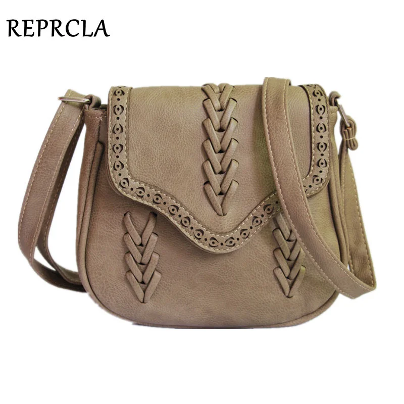 

Reprcla – women's PU leather woven handbag, Vintage Belt Bag, gift bag, new series