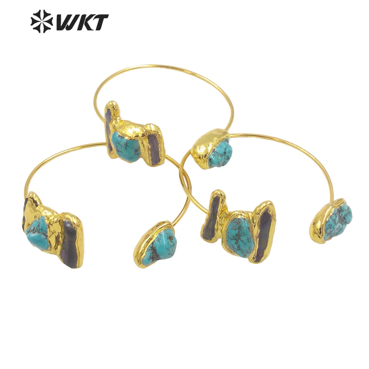 Фото WT-B655 WKT 2023 Модный браслет с бирюзой и жемчугом, позолоченный 18-каратным золотом, регулируемый, модные ювелирные изделия, аксессуар, символ любви №4