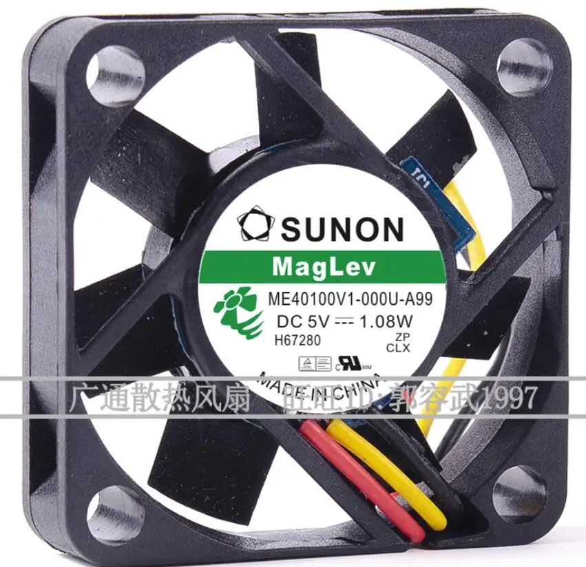 

SUNON ME40100V1-000U-A99 DC 5V 1.08W 40x40x10mm 3-Wire Server Cooling Fan