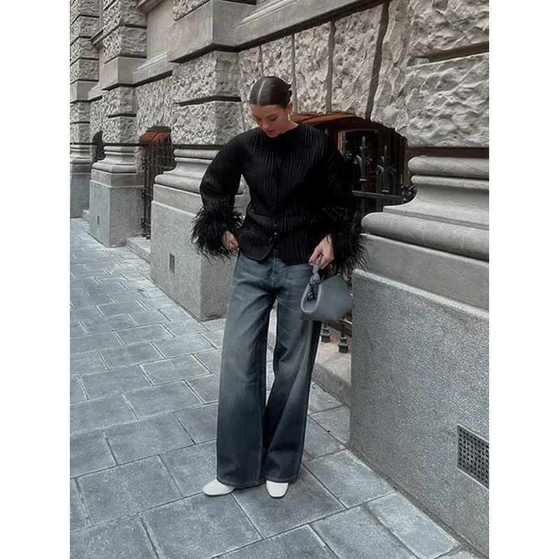 Женская Стеганая куртка на завязках однотонная хлопковая стеганая с длинными