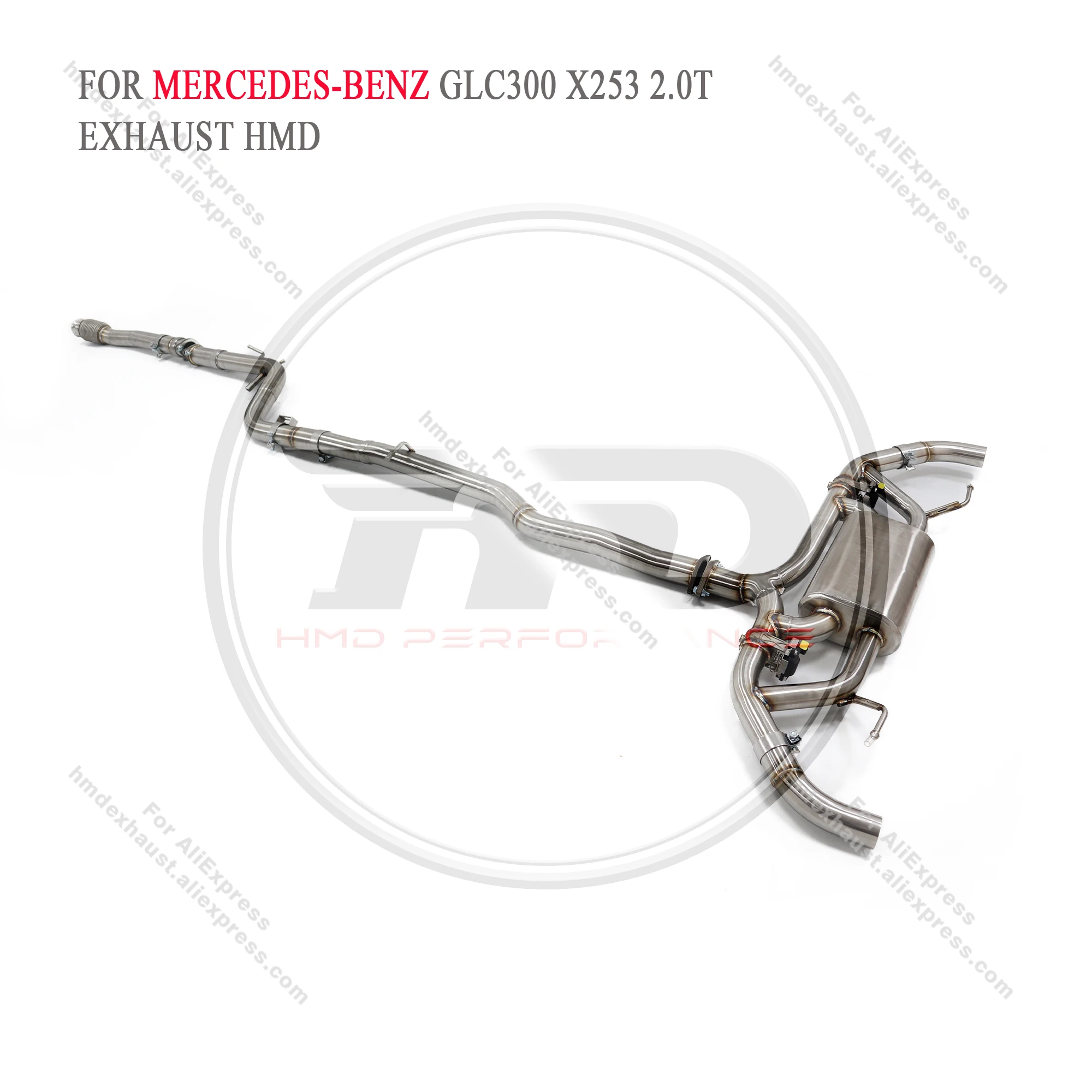 Выхлопная система HMD из нержавеющей стали Performance Catback для Mercedes Benz AMG GLC300 X253 2.0T