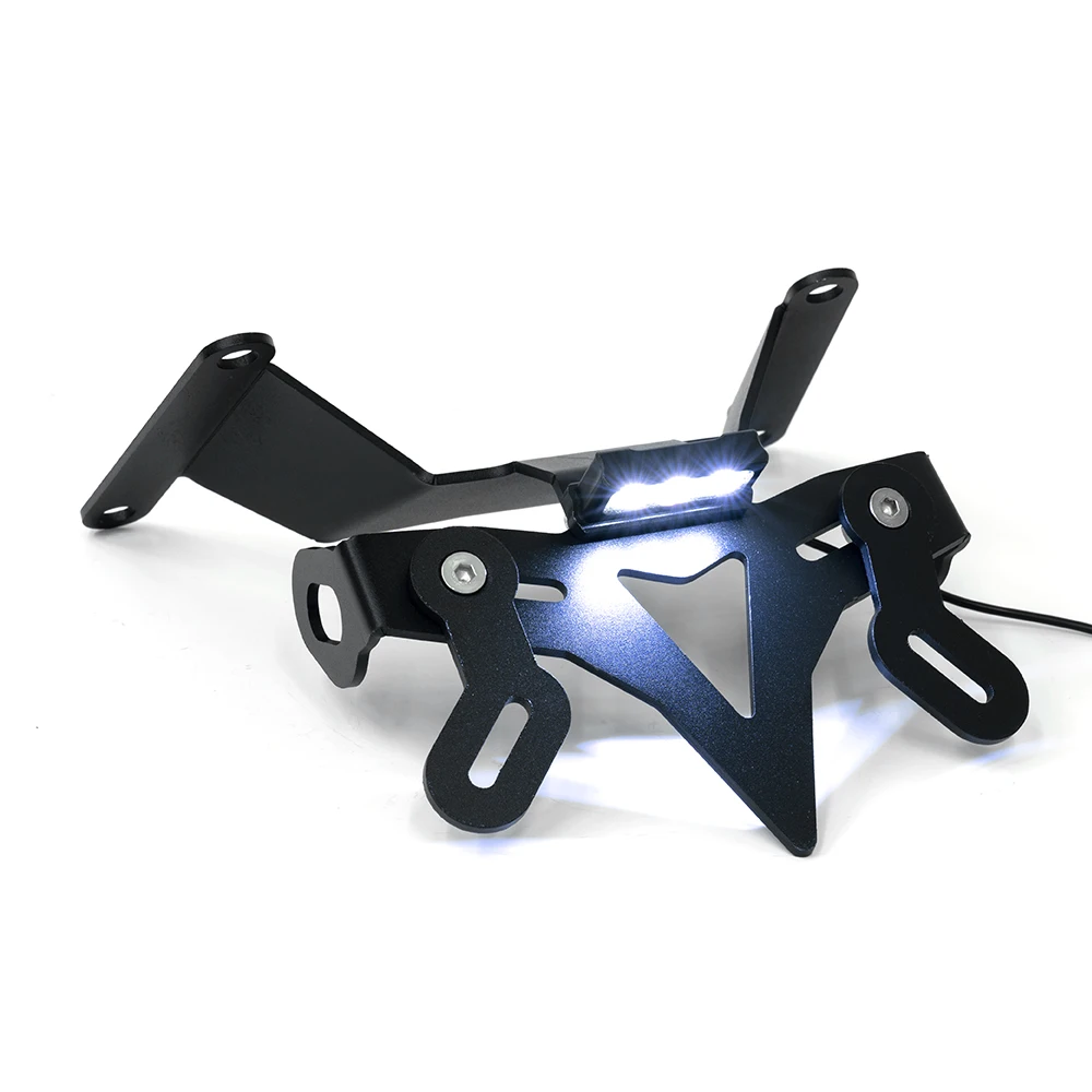 

For HONDA CB650R CBR650R 2019 2020 Motorcycle License Plate Holder Rear Frame Fender Eliminator Bracket With LED Light