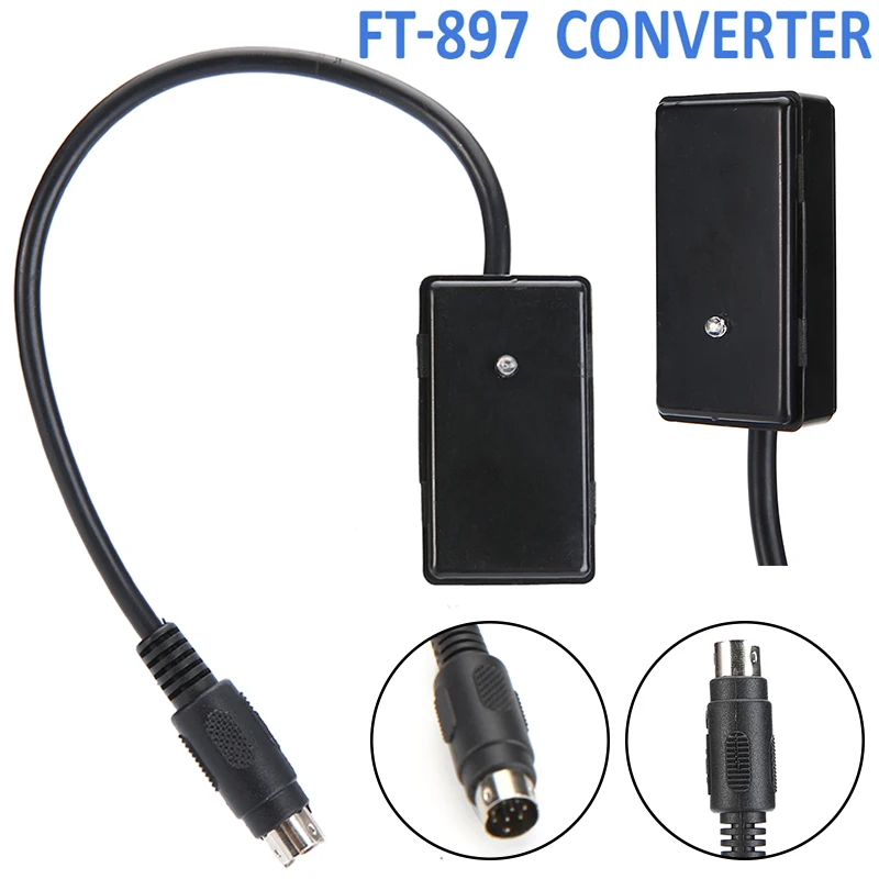 

Mayitr 1pc Black Converter Wireless Adapter Software Control Cable Analysis Instruments For YAESU FT-897/FT-857 Converters