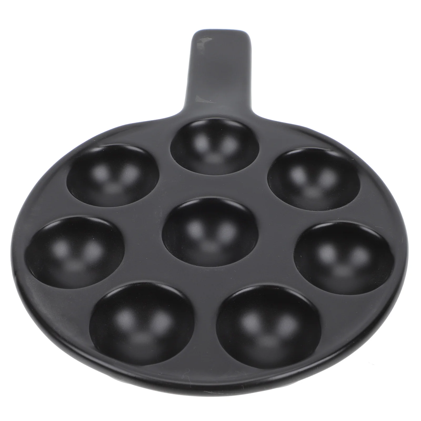 

Ceramic Griddle Snail Dish Serving Tray Round Escargot Tray Seafood Tray Conch Plate Snails Round Snail Pan