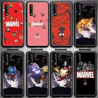 cute cartoon marvel hero phone case for huawei p20 p30 p40 lite e pro mate 40 30 20 pro p smart 2020