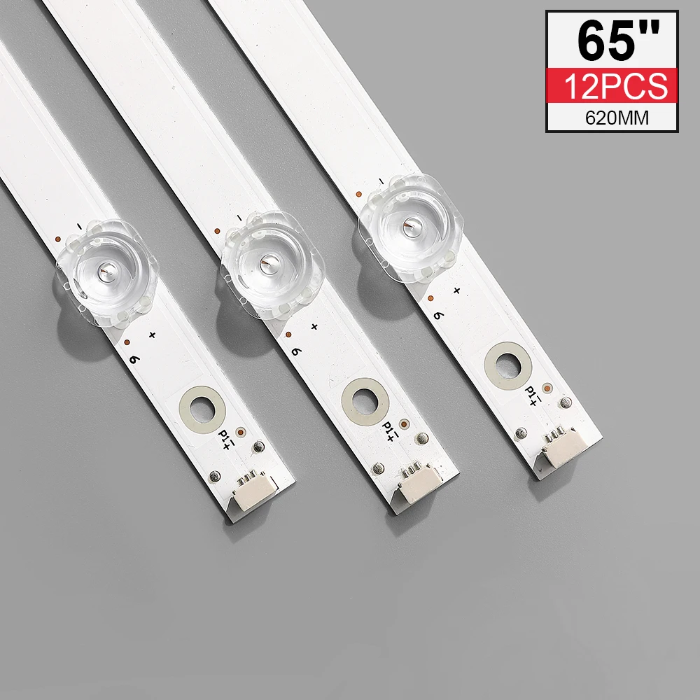 LED Backlight strip 6 lamp for TCL65D06-ZC23AG-04 05 65D1800 65HR330M06A7 V0 4C-LB650T-ZC1 ZC2 HRB Hitachi 65R80 AW TV-65UHD4K