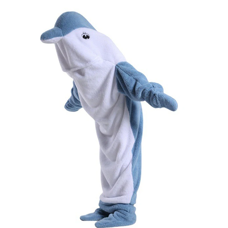 Флисовый костюм дельфина для взрослых и детей длинный комбинезон с длинным