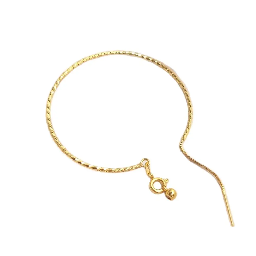 

Pin universal bracelet thick 1.5mm batch thread 18K true gold retractable adjustable DIY bracelet