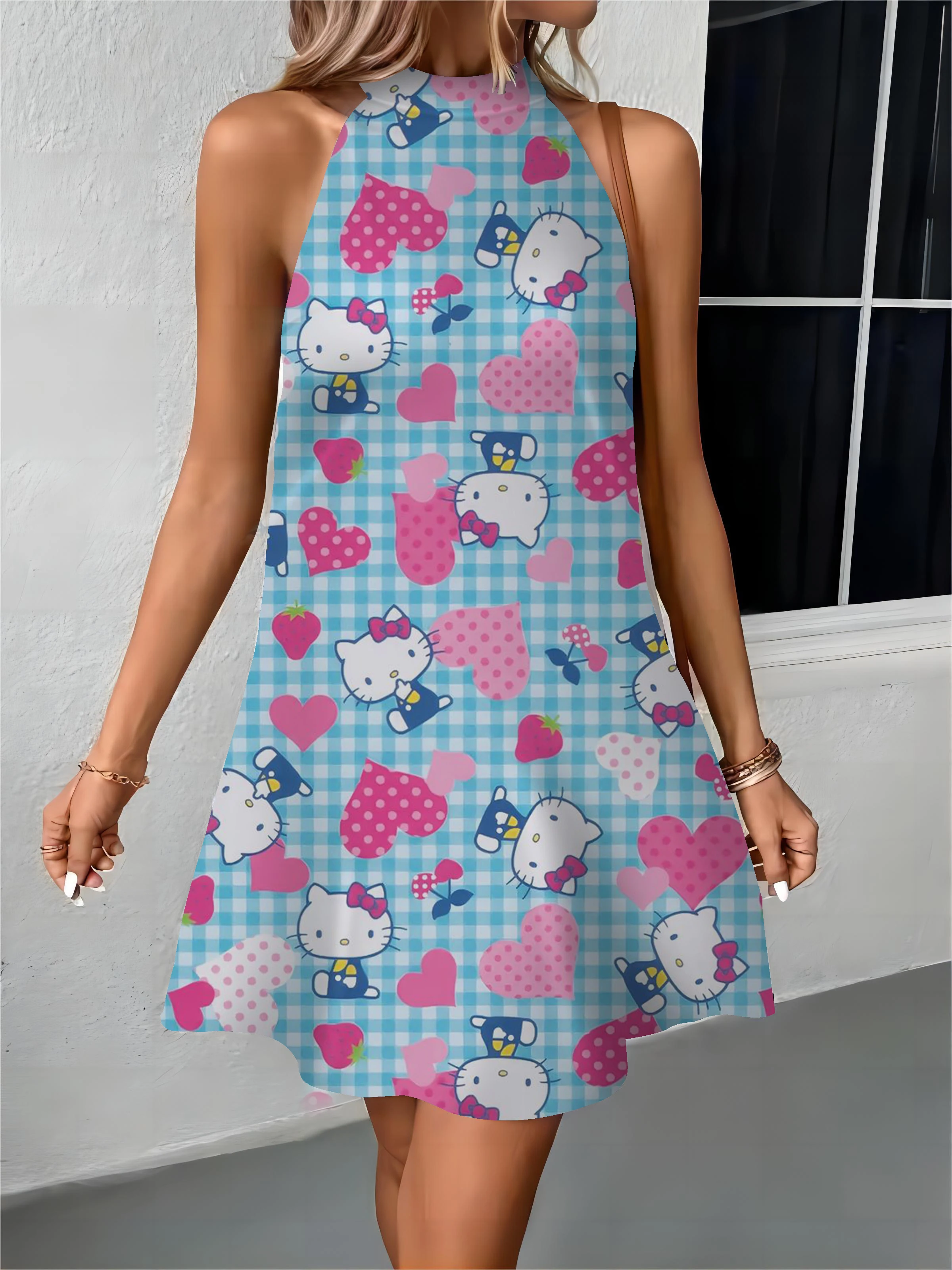 Халат hello Kitty-халат для вечеринки ми-длинный женщин с премиум-класса халаты