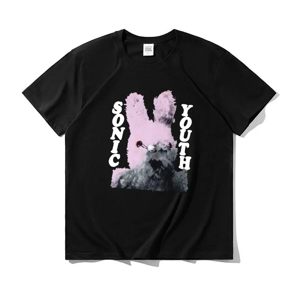 

Hot Sale Bad Bunny Sonic Youth Anime Cartoon Graffiti T Shirt Men Women Fashion Plus Size Hip Hop Trend Style Tee Short Sleeve