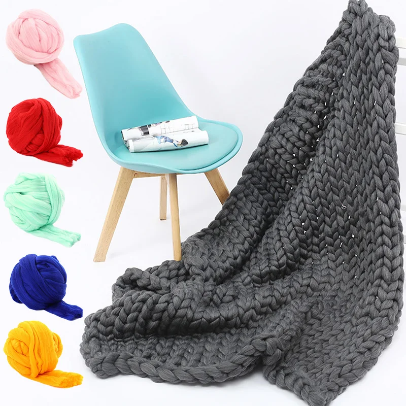 Ручное вязание Spin Coarse Thread Diy Pet Nest Толстая массивная пряжа Хлопковая шерсть Трубка