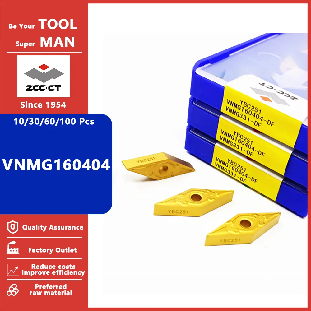 

ZCC 100% Original VNMG160404 Carbide insert External Turning Tool Metal Lathe Tool CNC Turning Tool VNMG 160404 Insert