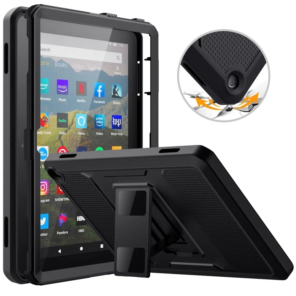 

Чехол для нового планшета Kindle Fire HD 8 и планшета 8 Plus (10-е поколение, выпуск 2020 года),[Heavy Duty], полноразмерный прочный Чехол