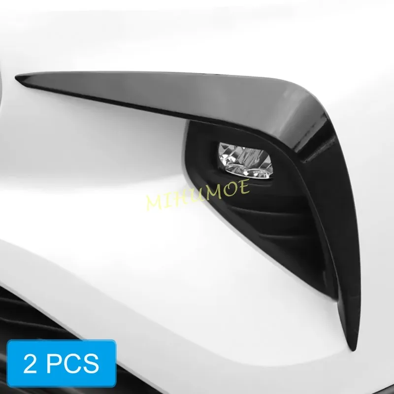 

Для Toyota Highlander Kluger 2021 2022 2023 2024 2025 глянцевый черный передний бампер противотуманные фары накладки беска