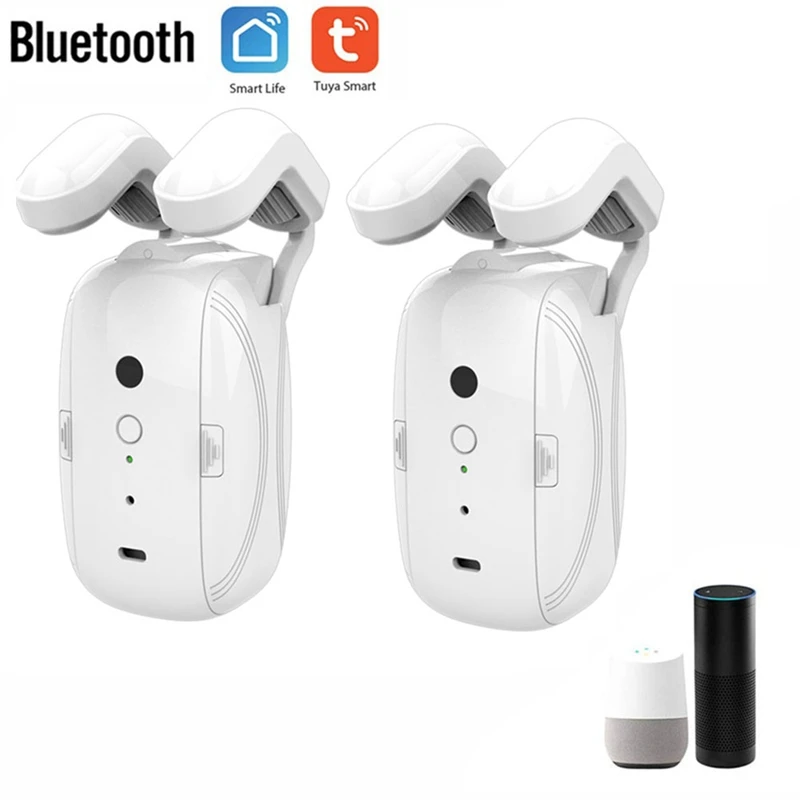 

2PCS Tuya Smart Automatic Curtain Opener Bluetooth Roman Rod Curtains Switch Robot Remote Control For Alexa Google Home