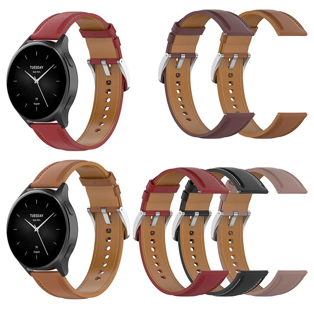 

Ремешок кожаный для Huawei Watch Buds/Samsung Watch/Mi Watch S2, 22 мм