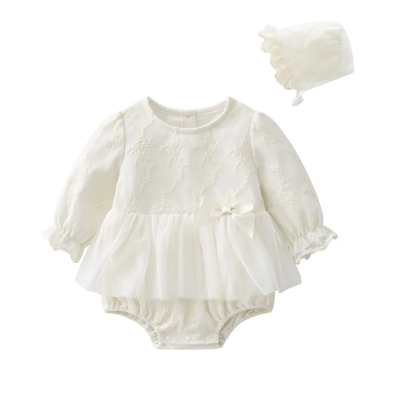 

Infant and Children's Clothing Spring and Autumn Lace Rompers Baby Onesie Newborn Clothes Female Baby Wrapping Clothes