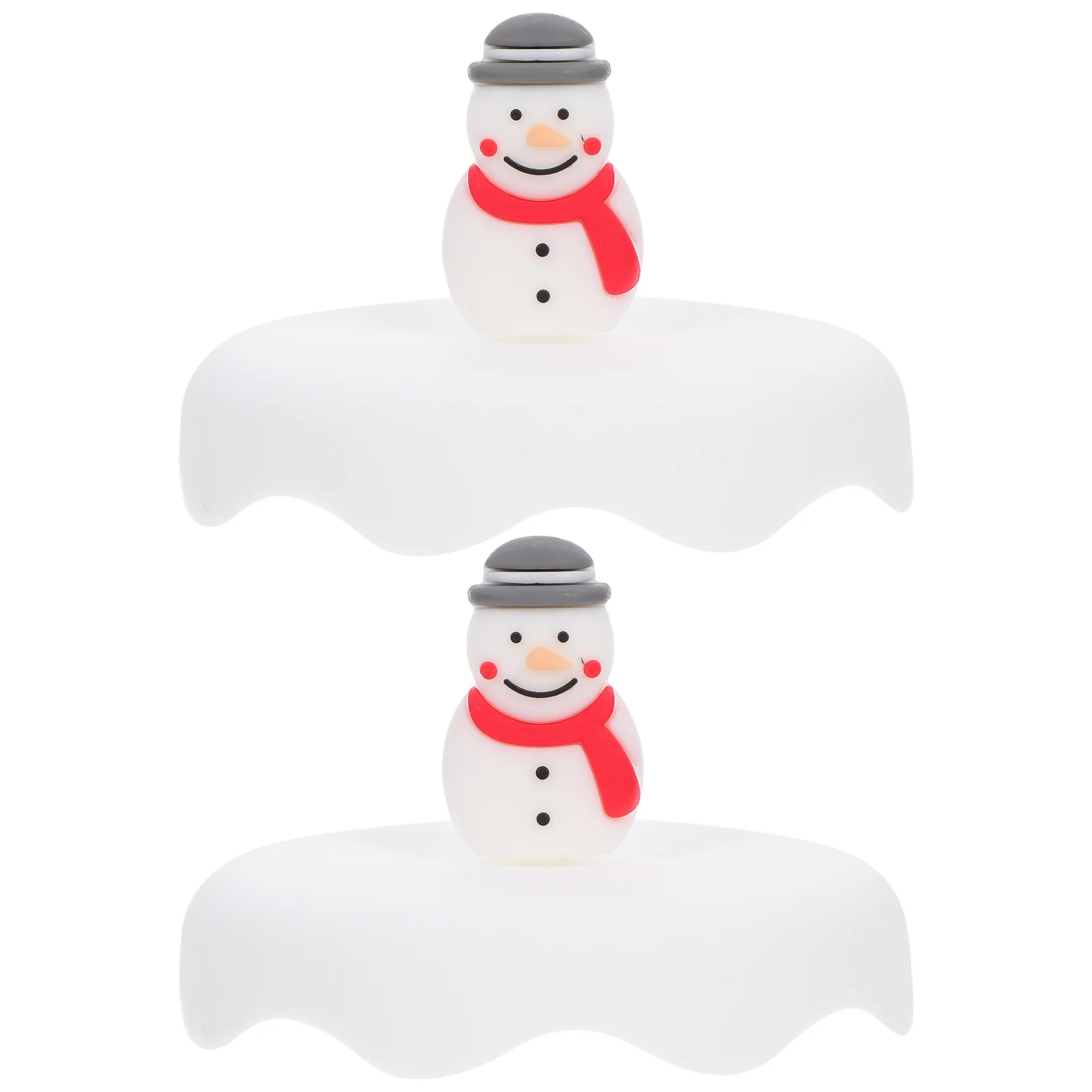 

Cup Lid Lids Christmas Mug Snowman Tumbler Decoration Replacement Sippy Cover Coffee Sealing Snowflake Suction Giftscups