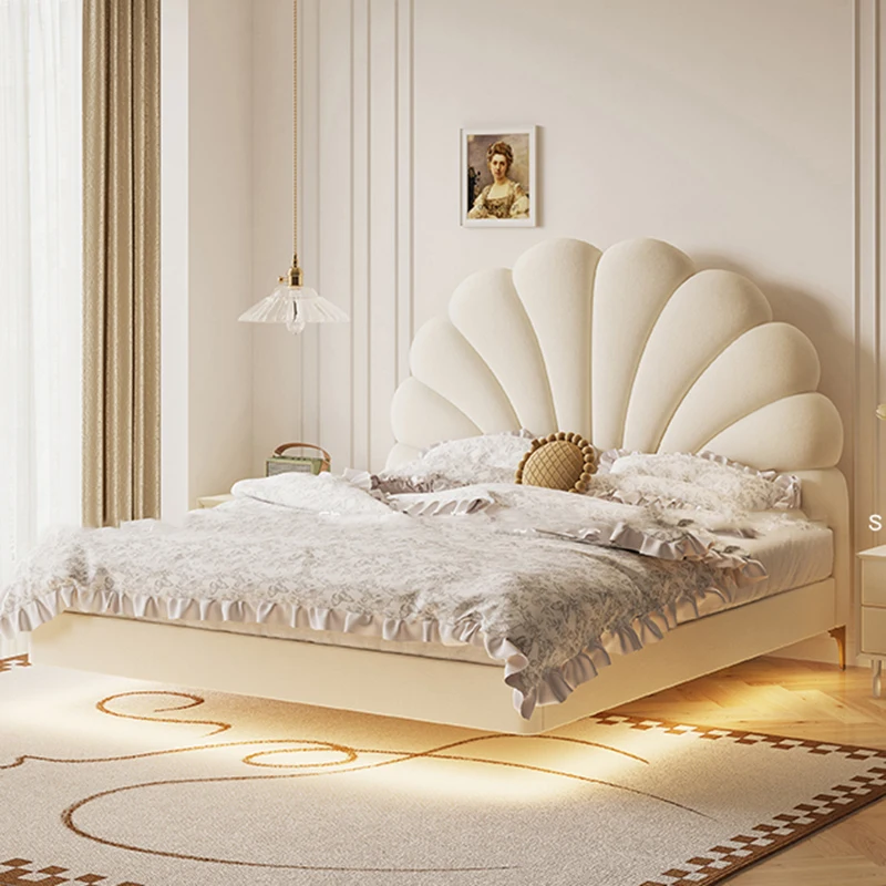 Белая деревянная Европейская двойная Роскошная Высококачественная