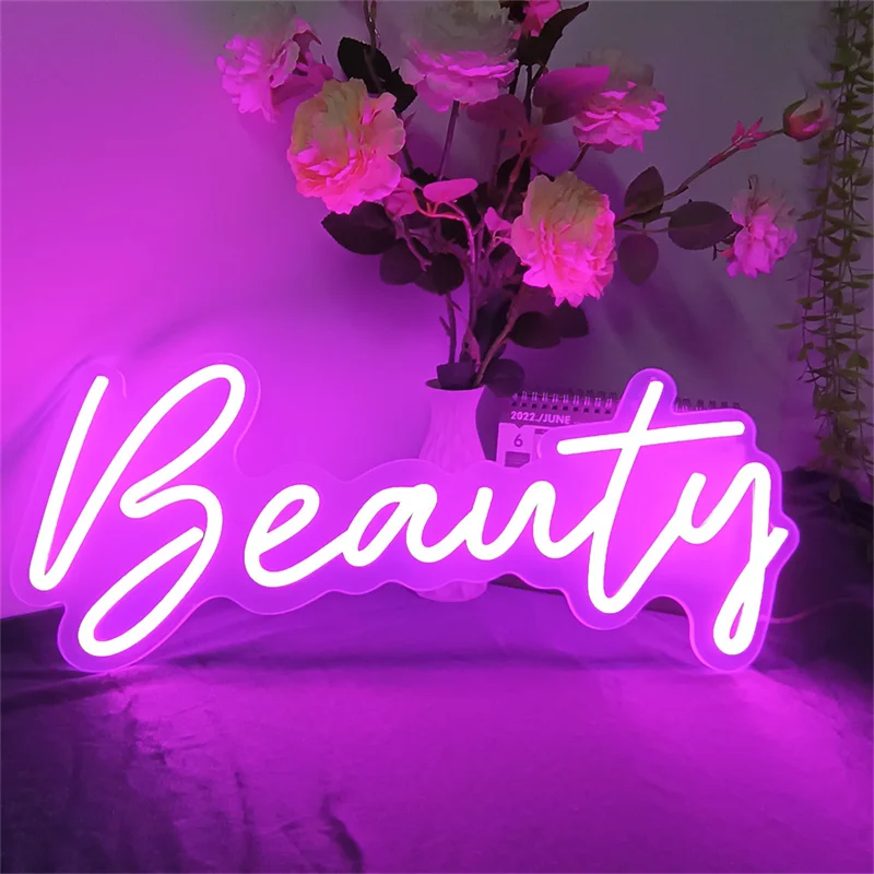 Wholesale Large LED Neon Sign Light Beauty Salon Hair Nails Personalized Design Neon for Spa Bar Store Wall Window Decoration